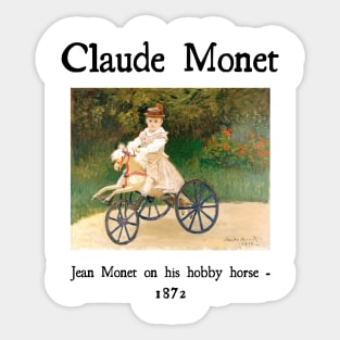 Jean Monet on his hobby horse by Claude Monet Sticker